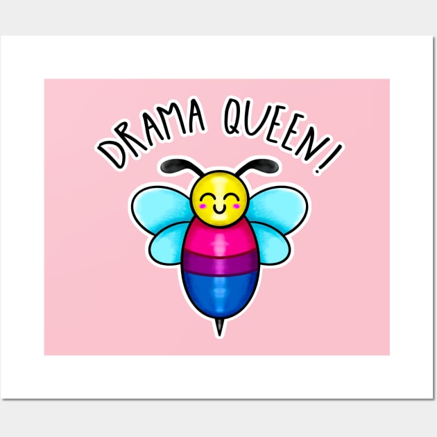 Kawaii LGBT Drama Queen. Bisexual Pride Flag Wall Art by bolincradleyart